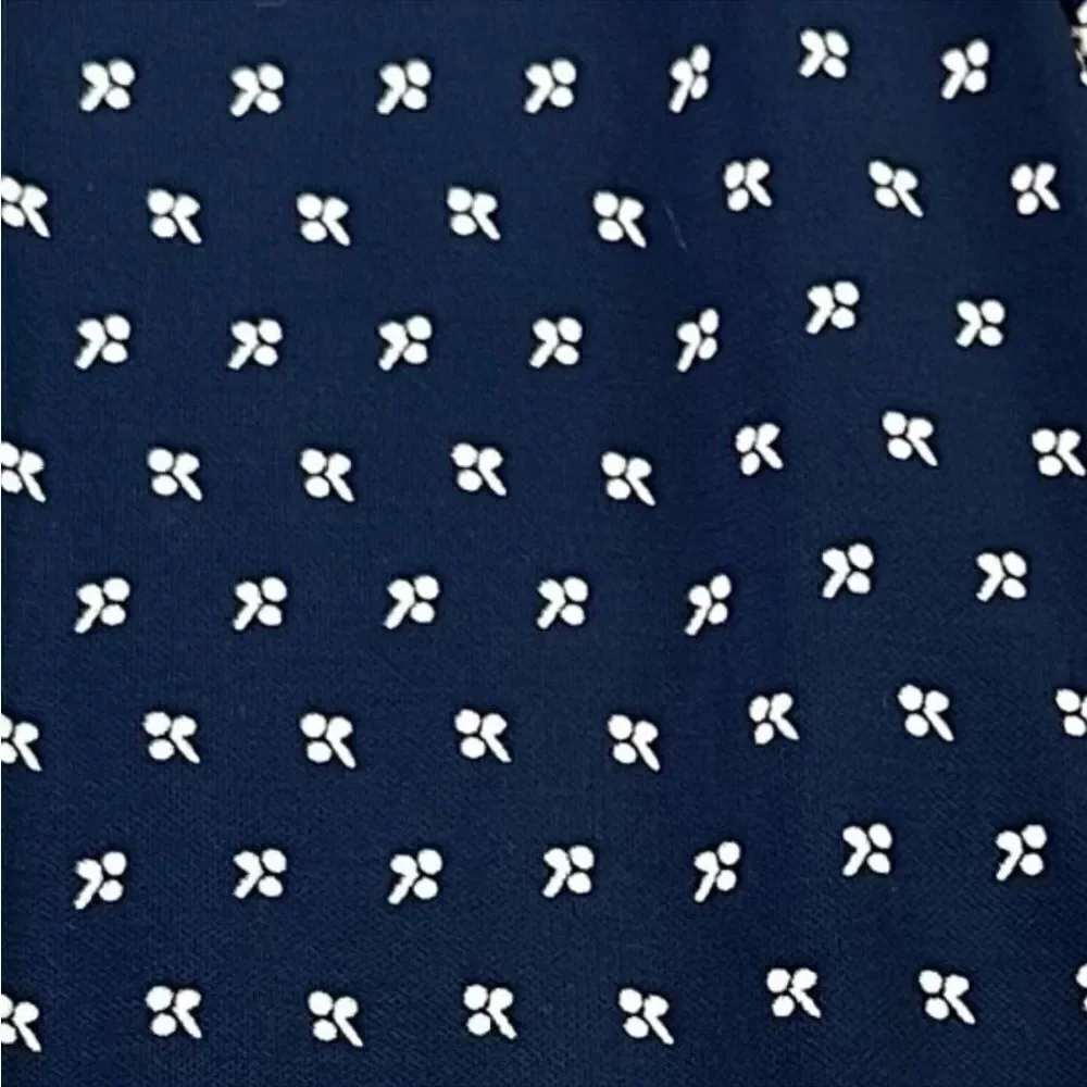 Tory Burch Midi Summer Dress Navy Blue Cap Sleeve Rayon Jersey size S